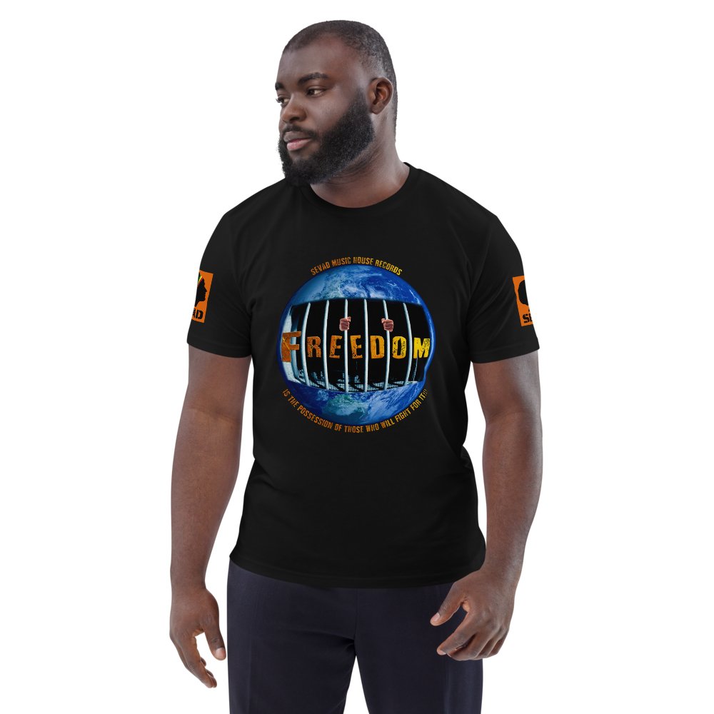 Freedom: Unisex organic cotton t-shirt - SEVAD MUSIC HOUSE - T-Shirt - SEVAD MUSIC HOUSE - 3494166_11869 - Black - S - Freedom: Unisex organic cotton t-shirt