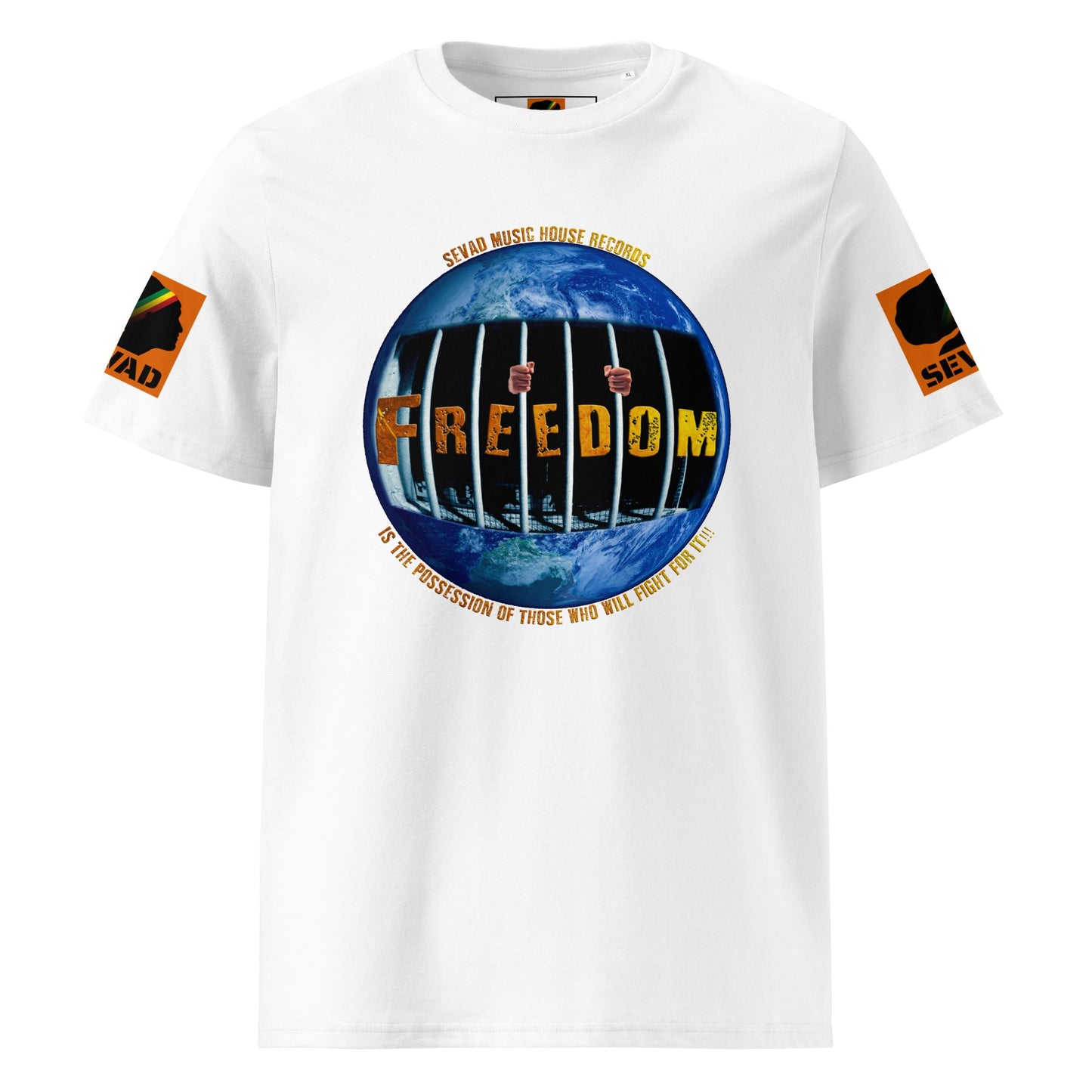 Freedom: Unisex organic cotton t-shirt - SEVAD MUSIC HOUSE - T-Shirt - SEVAD MUSIC HOUSE - 3494166_11864 - White - S - Freedom: Unisex organic cotton t-shirt