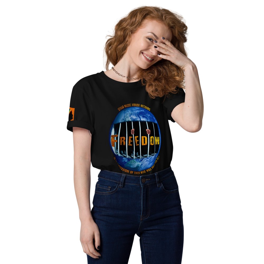 Freedom: Unisex organic cotton t-shirt - SEVAD MUSIC HOUSE - T-Shirt - SEVAD MUSIC HOUSE - 3494166_11869 - Black - S - Freedom: Unisex organic cotton t-shirt