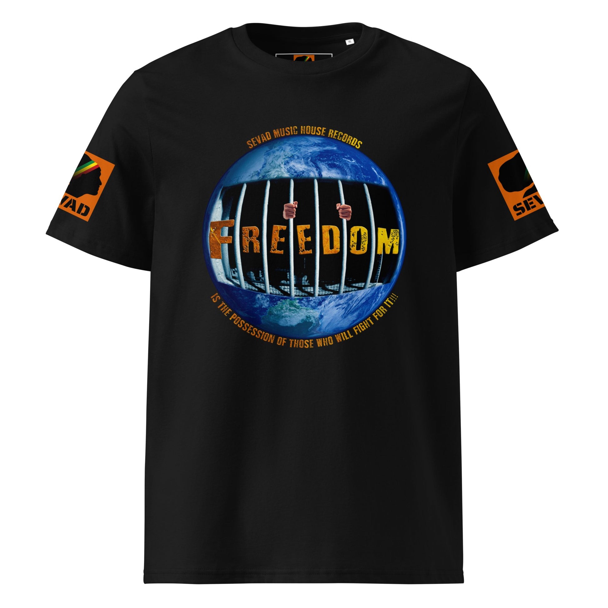Freedom: Unisex organic cotton t-shirt - SEVAD MUSIC HOUSE - T-Shirt - SEVAD MUSIC HOUSE - 3494166_11869 - Black - S - Freedom: Unisex organic cotton t-shirt