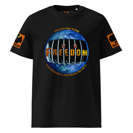 Freedom: Unisex organic cotton t-shirt - SEVAD MUSIC HOUSE - T-Shirt - SEVAD MUSIC HOUSE - 3494166_11869 - Black - S - Freedom: Unisex organic cotton t-shirt
