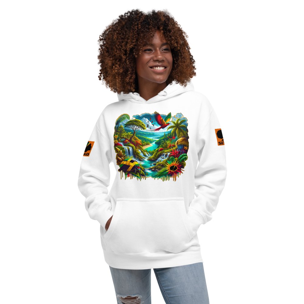 Island Paradise: Unisex Hoodie - SEVAD MUSIC HOUSE - Hoodie - SEVAD MUSIC HOUSE - 9771977_10774 - White - S - Island Paradise: Unisex Hoodie