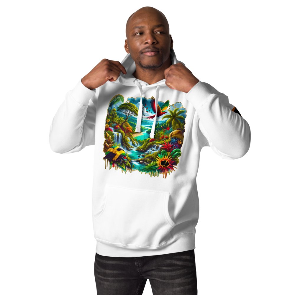 Island Paradise: Unisex Hoodie - SEVAD MUSIC HOUSE - Hoodie - SEVAD MUSIC HOUSE - 9771977_10774 - White - S - Island Paradise: Unisex Hoodie