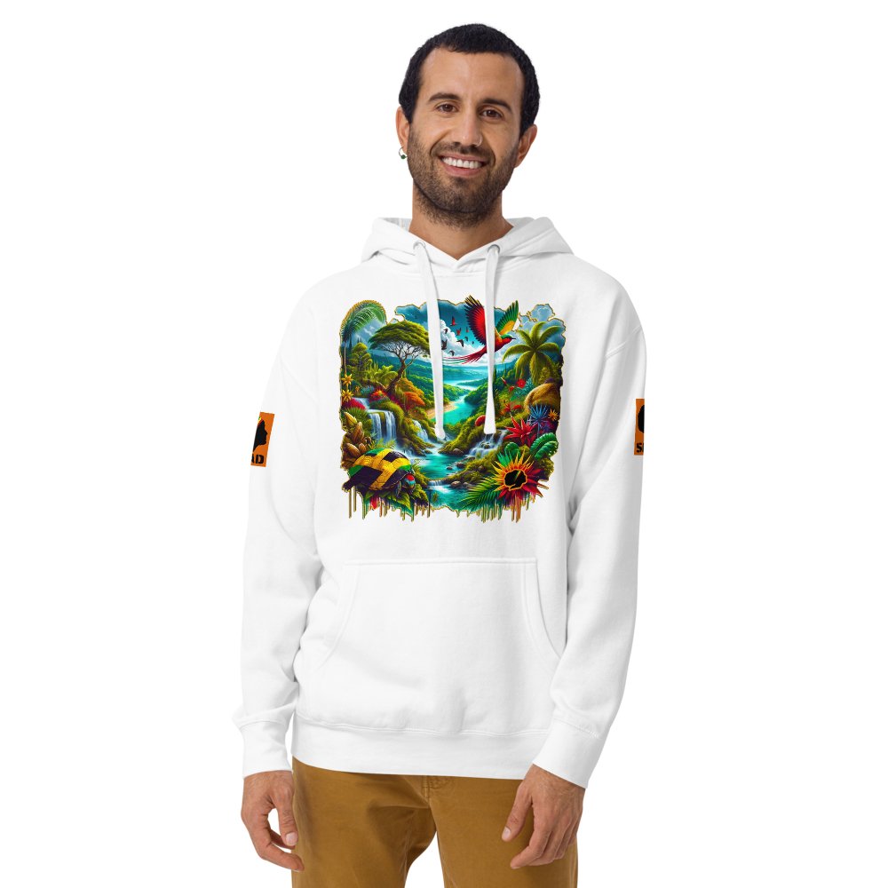 Island Paradise: Unisex Hoodie - SEVAD MUSIC HOUSE - Hoodie - SEVAD MUSIC HOUSE - 9771977_10774 - White - S - Island Paradise: Unisex Hoodie