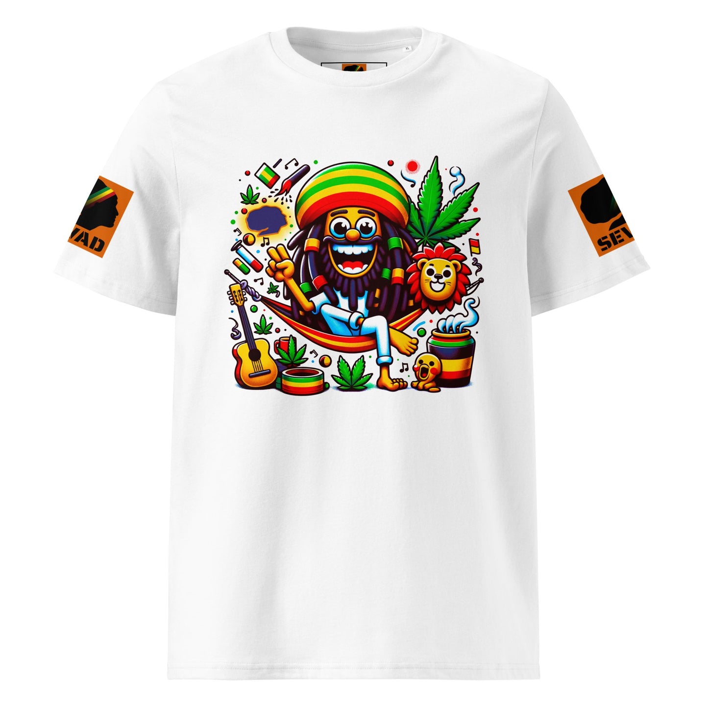 Joyful Riddims: Unisex organic cotton t-shirt - SEVAD MUSIC HOUSE - T-Shirt - SEVAD MUSIC HOUSE - 4624221_11864 - White - S - Joyful Riddims: Unisex organic cotton t-shirt