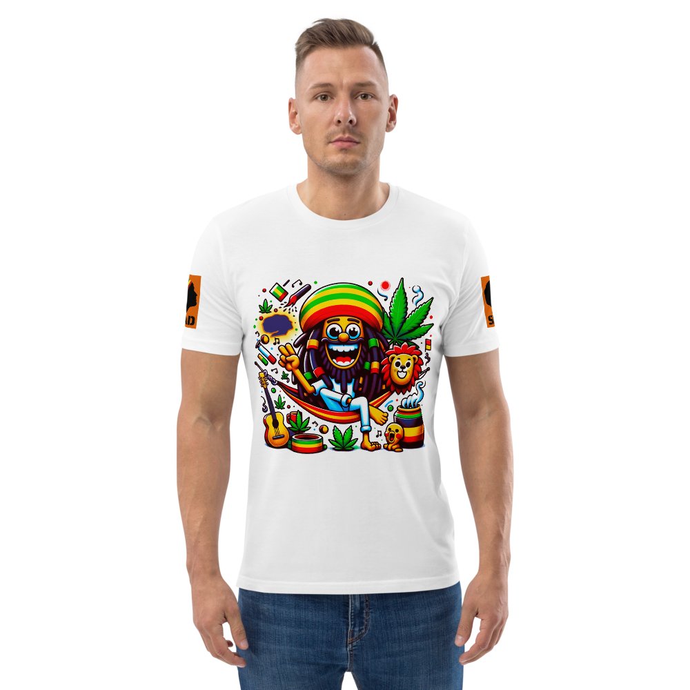 Joyful Riddims: Unisex organic cotton t-shirt - SEVAD MUSIC HOUSE - T-Shirt - SEVAD MUSIC HOUSE - 4624221_11864 - White - S - Joyful Riddims: Unisex organic cotton t-shirt