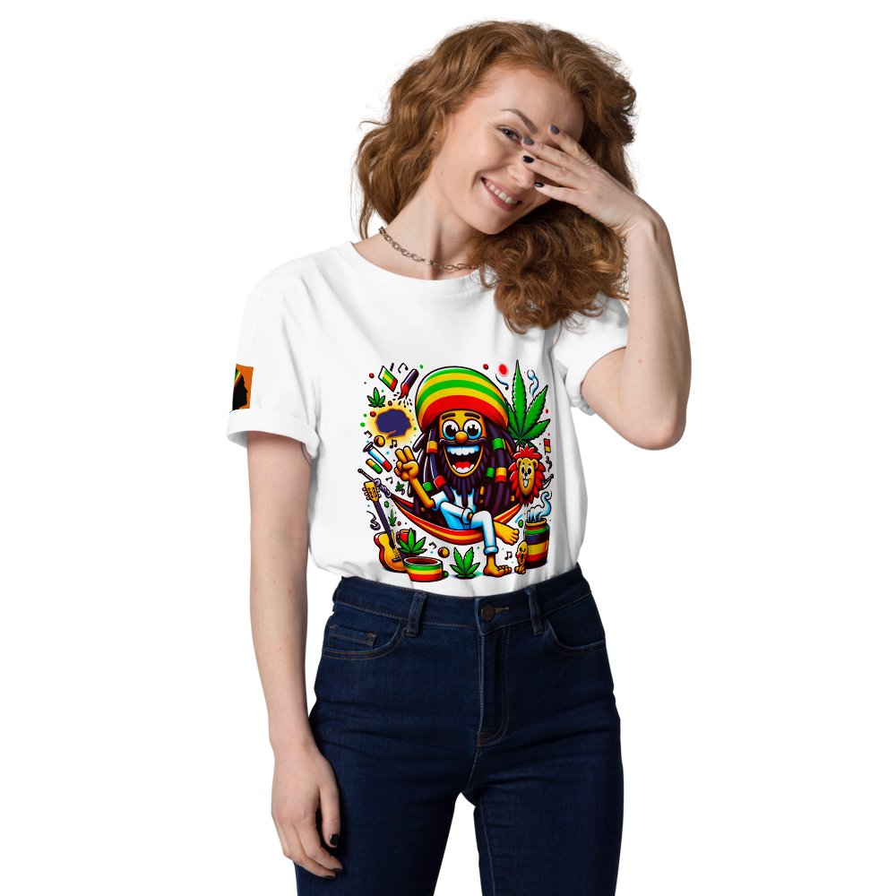 Joyful Riddims: Unisex organic cotton t-shirt - SEVAD MUSIC HOUSE - T-Shirt - SEVAD MUSIC HOUSE - 4624221_11864 - White - S - Joyful Riddims: Unisex organic cotton t-shirt