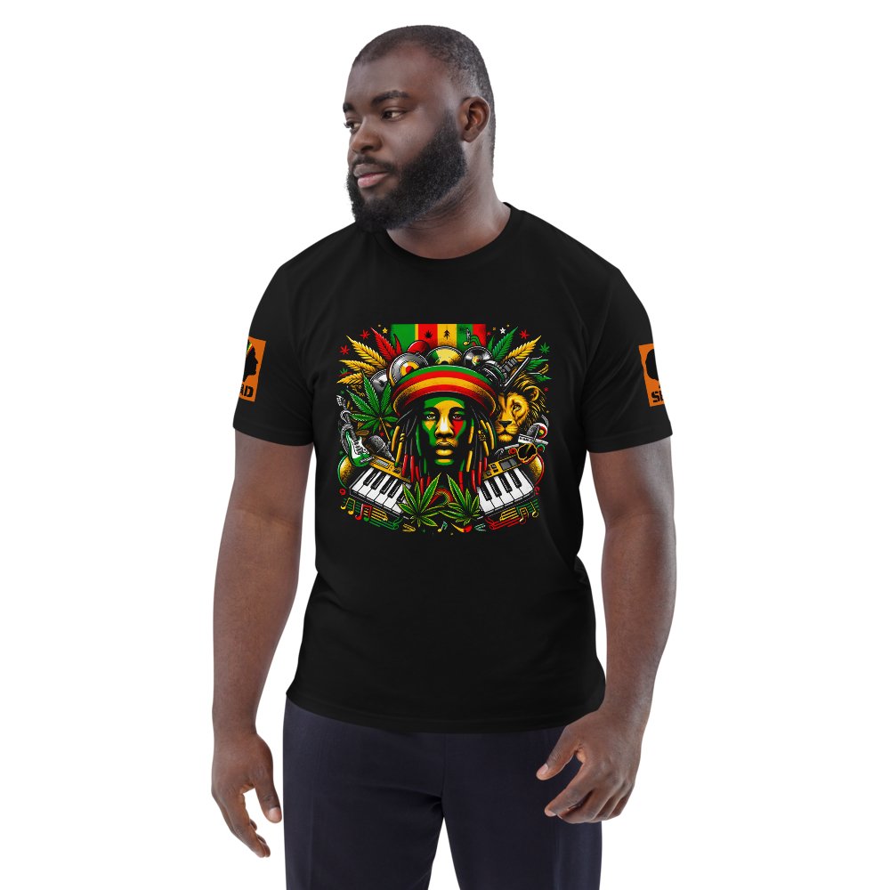 Rasta Reggae Revival: Unisex organic cotton t-shirt - SEVAD MUSIC HOUSE - T-Shirt - SEVAD MUSIC HOUSE - 3840658_11869 - Black - S - Rasta Reggae Revival: Unisex organic cotton t-shirt