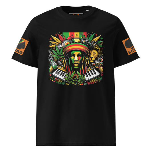 Rasta Reggae Revival: Unisex organic cotton t-shirt - SEVAD MUSIC HOUSE - T-Shirt - SEVAD MUSIC HOUSE - 3840658_11869 - Black - S - Rasta Reggae Revival: Unisex organic cotton t-shirt