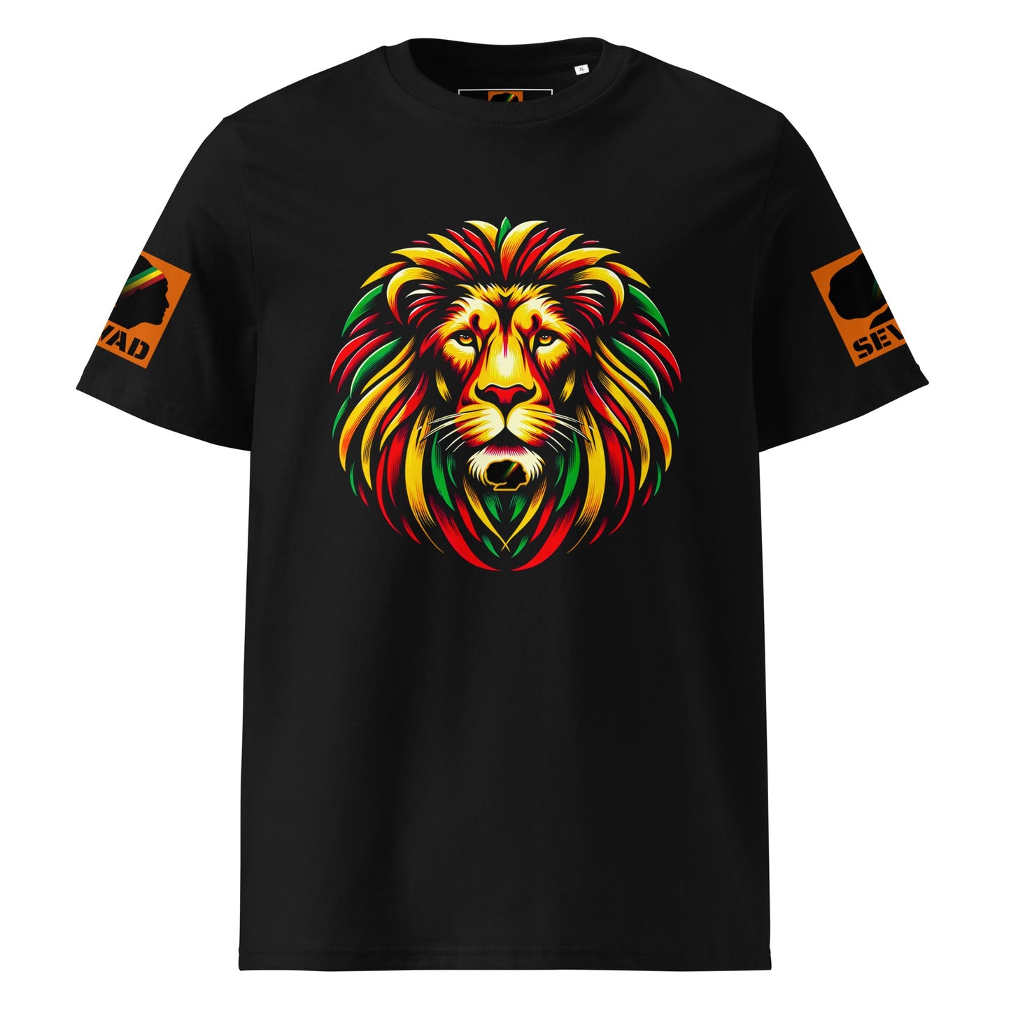 Regal Rasta Lion: Unisex organic cotton t-shirt - SEVAD MUSIC HOUSE - T-Shirt - SEVAD MUSIC HOUSE - 1995719_11869 - Black - S - Regal Rasta Lion: Unisex organic cotton t-shirt