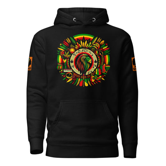 Reggae Riddims: Unisex Hoodie - SEVAD MUSIC HOUSE - Hoodie - SEVAD MUSIC HOUSE - 3336403_10779 - Black - S - Reggae Riddims: Unisex Hoodie