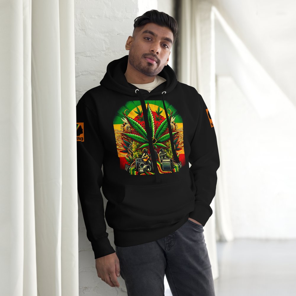 Riddims of the Green: Unisex Hoodie - SEVAD MUSIC HOUSE - Hoodie - SEVAD MUSIC HOUSE - 2614797_10779 - Black - S - Riddims of the Green: Unisex Hoodie