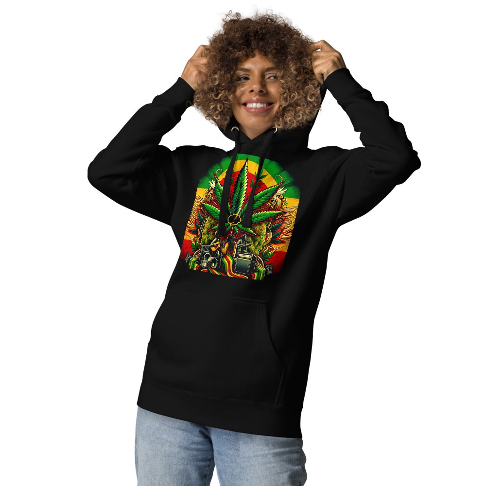 Riddims of the Green: Unisex Hoodie - SEVAD MUSIC HOUSE - Hoodie - SEVAD MUSIC HOUSE - 2614797_10779 - Black - S - Riddims of the Green: Unisex Hoodie