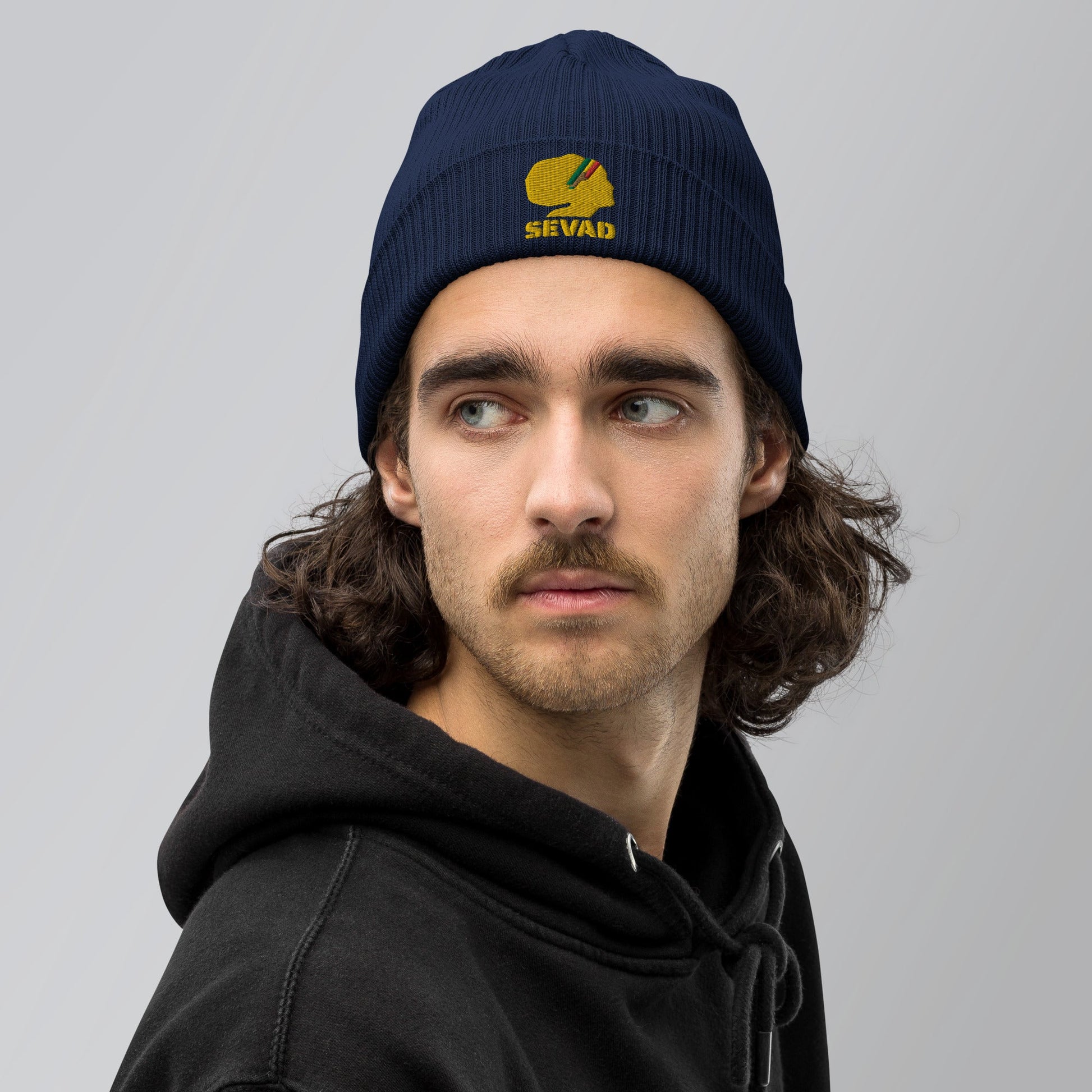 SEVAD Organic ribbed beanie - SEVAD MUSIC HOUSE - Organic Ribbed Beanie - SEVAD MUSIC HOUSE - 8609377_11708 - Oxford Navy - - SEVAD Organic ribbed beanie