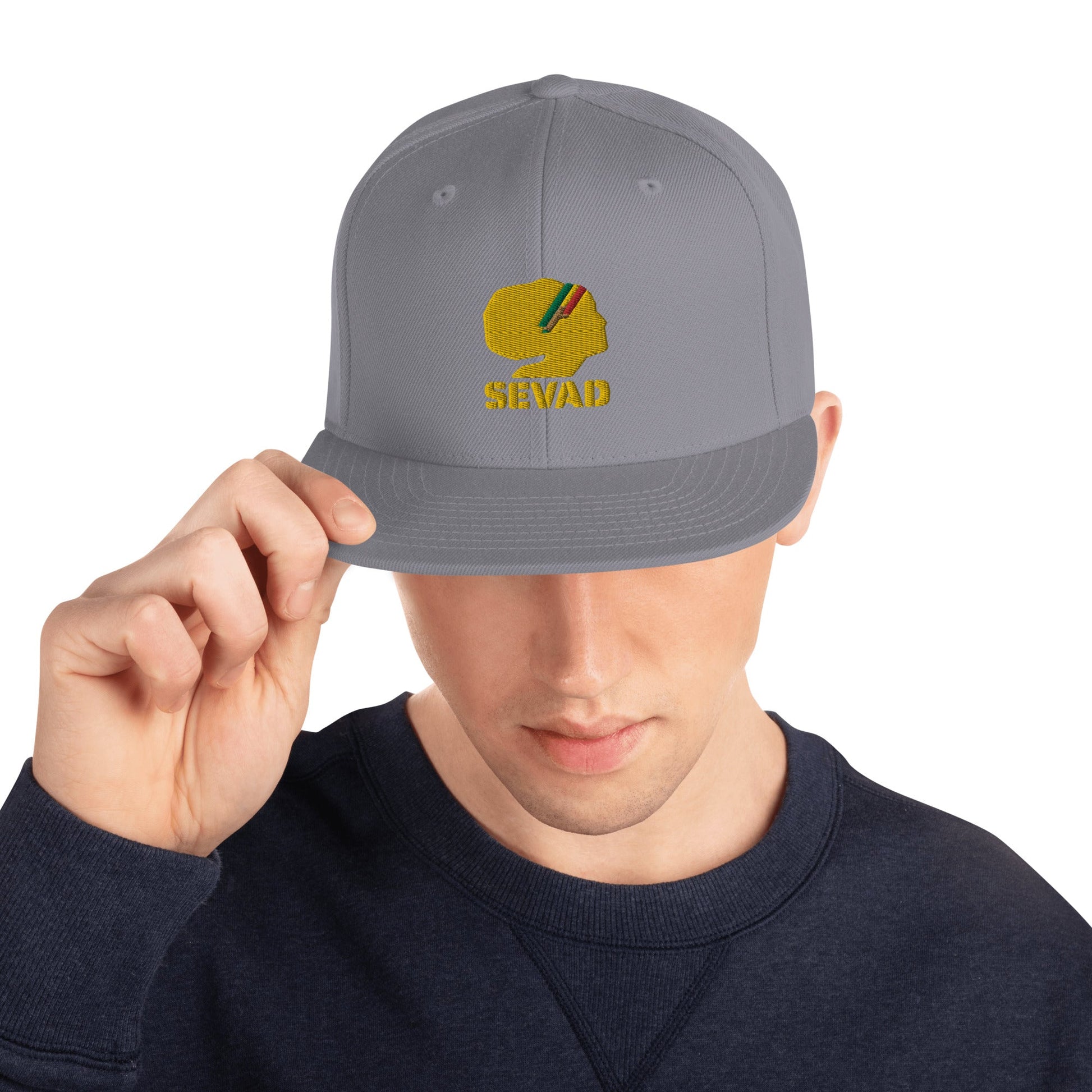 SEVAD Snapback Hat - SEVAD MUSIC HOUSE - Snapback Hat - SEVAD MUSIC HOUSE - 7123262_4808 - Silver - - SEVAD Snapback Hat