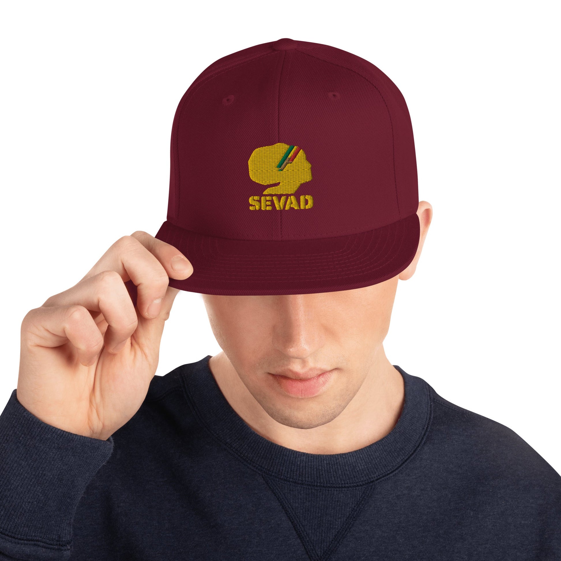SEVAD Snapback Hat - SEVAD MUSIC HOUSE - Snapback Hat - SEVAD MUSIC HOUSE - 7123262_4799 - Maroon - - SEVAD Snapback Hat