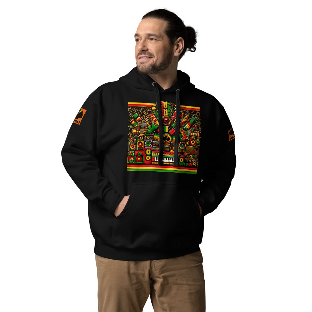 Soul of Reggae: Unisex Hoodie - SEVAD MUSIC HOUSE - Hoodie - SEVAD MUSIC HOUSE - 4473249_10779 - Black - S - Soul of Reggae: Unisex Hoodie