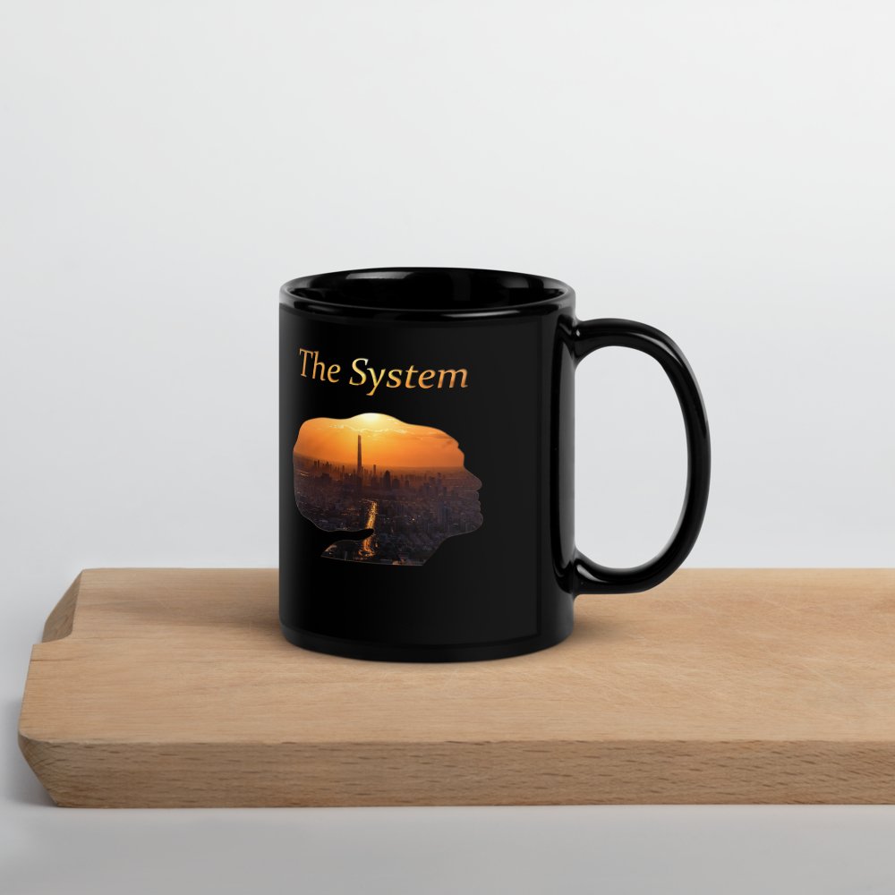 THE SYSTEM: Black Glossy Mug - SEVAD MUSIC HOUSE - Mug - SEVAD MUSIC HOUSE - 7397637_9323 - 11 oz - - THE SYSTEM: Black Glossy Mug