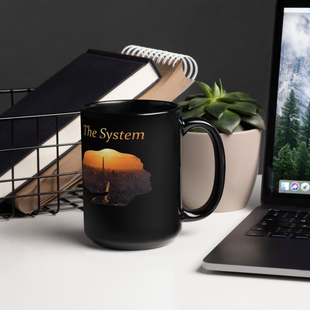 THE SYSTEM: Black Glossy Mug - SEVAD MUSIC HOUSE - Mug - SEVAD MUSIC HOUSE - 7397637_9323 - 11 oz - - THE SYSTEM: Black Glossy Mug