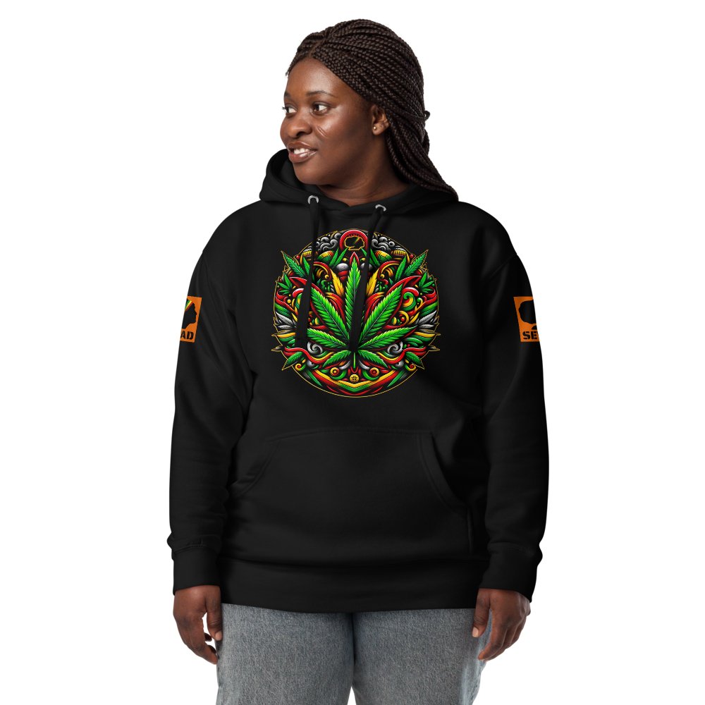 Verdant Vibrance: Unisex Hoodie - SEVAD MUSIC HOUSE - Hoodie - SEVAD MUSIC HOUSE - 5833919_10779 - Black - S - Verdant Vibrance: Unisex Hoodie